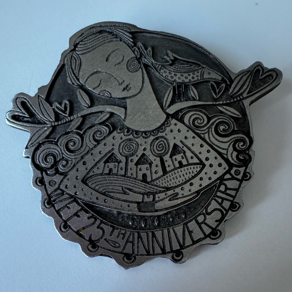 Don Drumm pewter anniversary pendant/brooch
